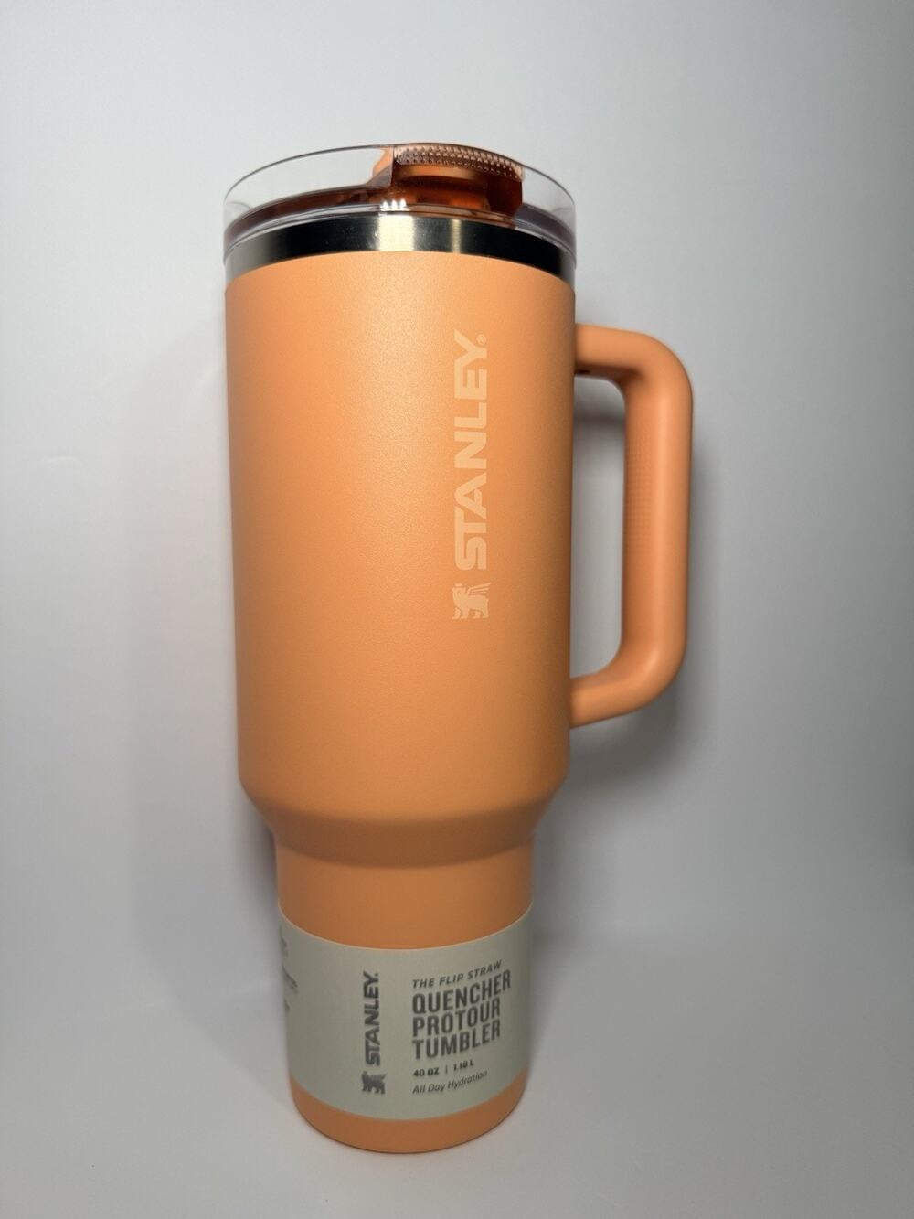 Stanley Limited Edition APRICOT 40oz Protour Flip Straw Quencher Tumbler BNWT